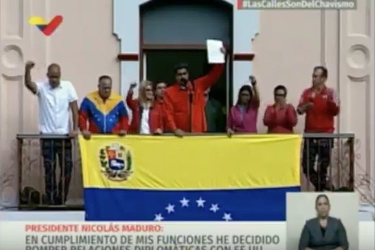 Venezuela rompe relaciones diplomáticas y políticas con EEUU