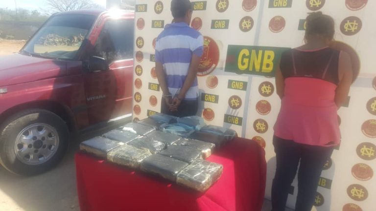 GNB aprehendió a pareja por tráfico de cocaína en Clarines