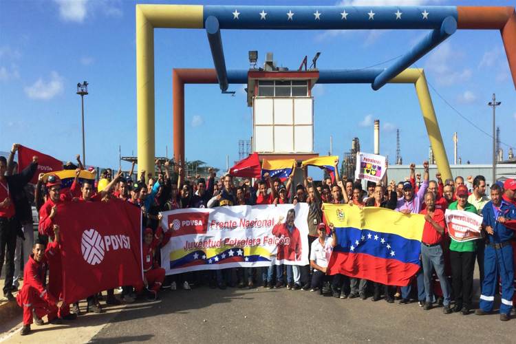 Petroleros del CRP manifiestan apoyo al presidente Nicolás Maduro