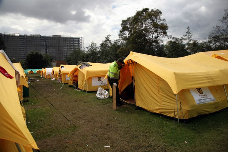 El 15 de enero desmontarán campamento temporal para venezolanos en Bogotá