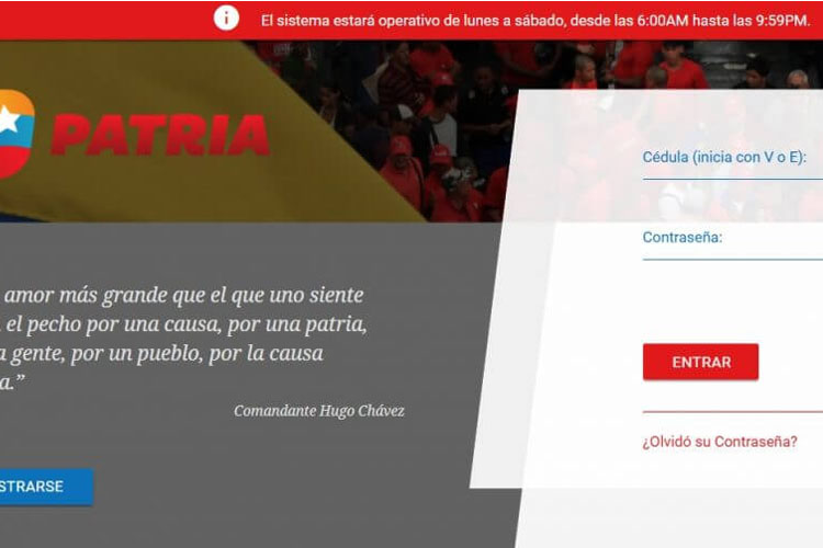 Plataforma Patria incorpora opción Calle Clap para actualizar data