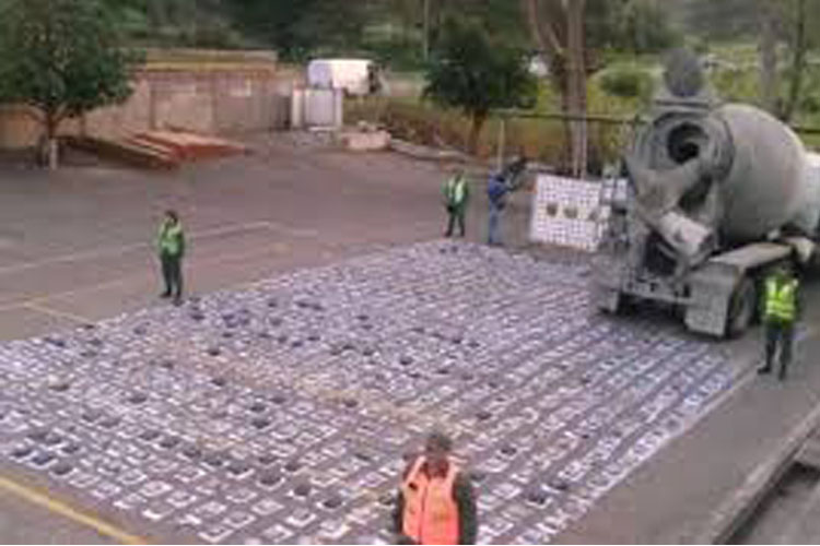 Incautan 450 kilos de marihuana en mezcladora de cemento en Trujillo