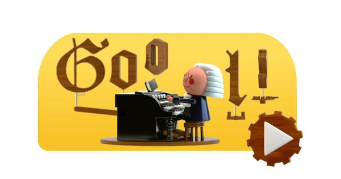 Google realizó tributo a Bach con un doodle interactivo