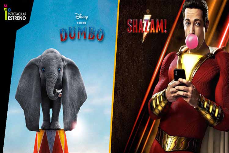 “Dumbo” y “¡Shazam!” llegan a los cines este fin de semana