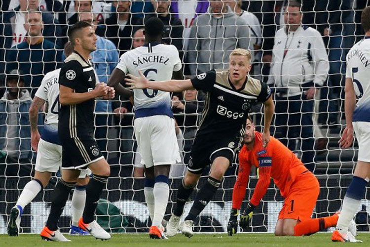 Ajax venció al Tottenham y definirá semifinales de la Liga de Campeones en su casa