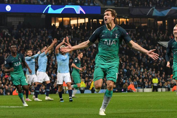 Tottenham perdió ante Manchester City pero avanzó a semifinales de Liga de Campeones