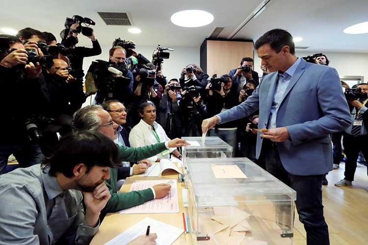 Primeros datos oficiales dan la victoria al PSOE en las elecciones de España