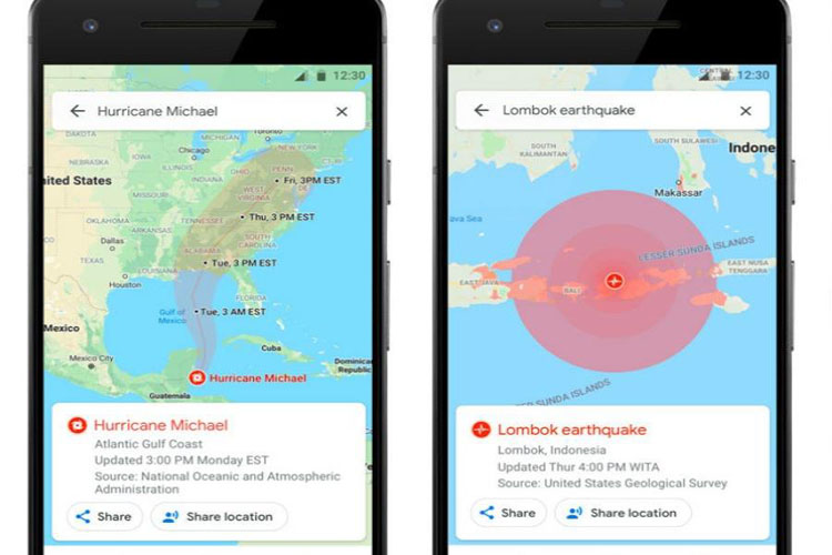 Google Maps ahora alertará en caso de desastres como huracanes y terremotos
