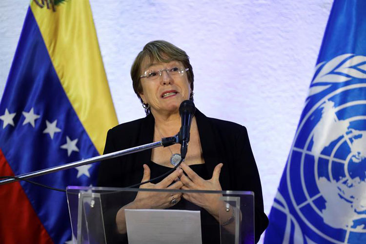 Bachelet pide liberar a los presos políticos en Venezuela