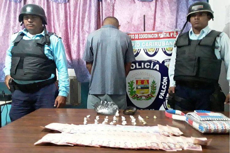 En Punto Fijo: Detenido con más de 27 envoltorios de presunta cocaína