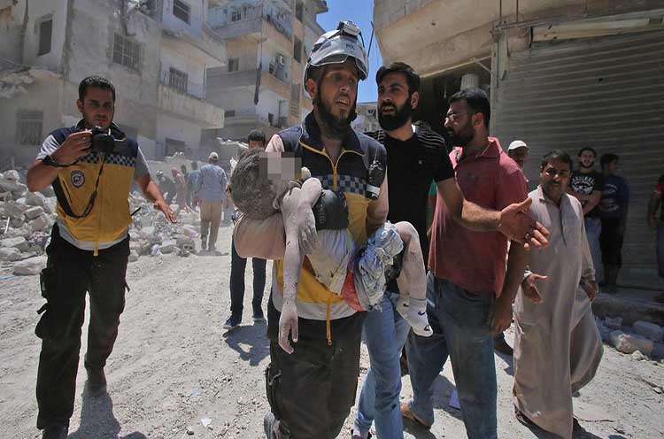 Mueren diez personas, entre ellas tres niños, en bombardeos en el norte de Siria