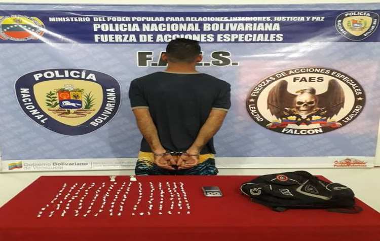 En Cumarebo: Atrapado “El Duracel” con 160 envoltorios de presunta cocaína