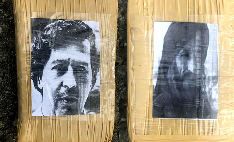 Colombia: Incautado cargamento de marihuana con las caras  de Pablo Escobar y Osama Bin Laden