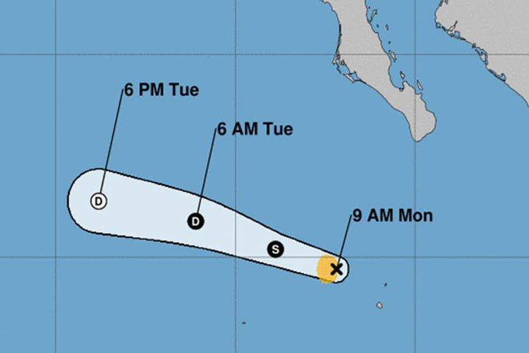 Se forma la tormenta tropical Henriette en el Pacífico