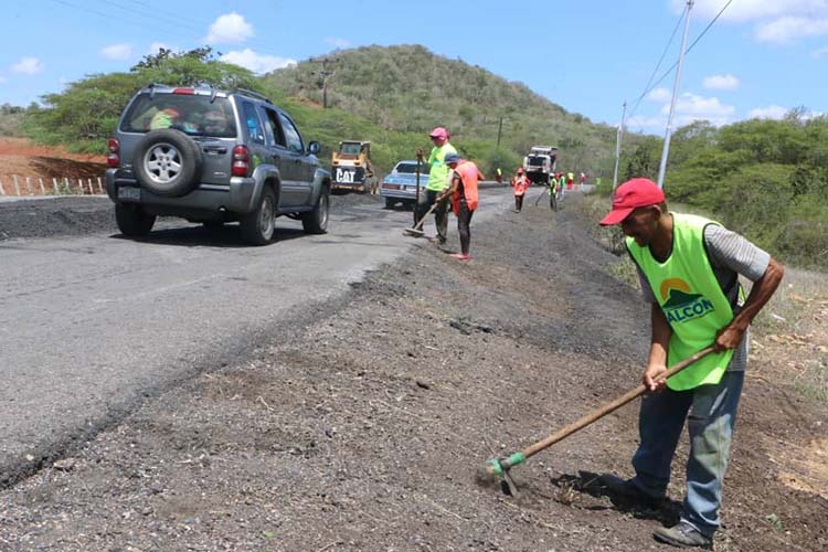 Inició rehabilitación de vía Morón – Coro en el tramo Maicillal – Guamacho