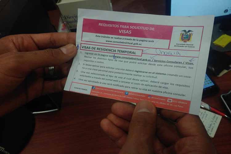 Conozca detalles sobre la obtención de visa humanitaria en Ecuador