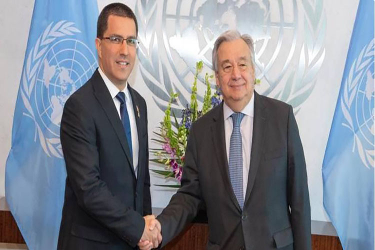 Arreaza sostuvo reunión con secretario General de la ONU