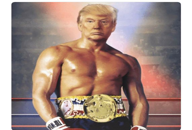 «Rocky Trump», el fotoshopiaje que colgó Donald Trump en Twitter