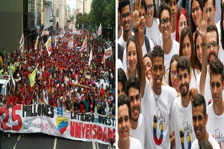 Conozca las rutas de las marchas de los universitarios opositores y oficialistas