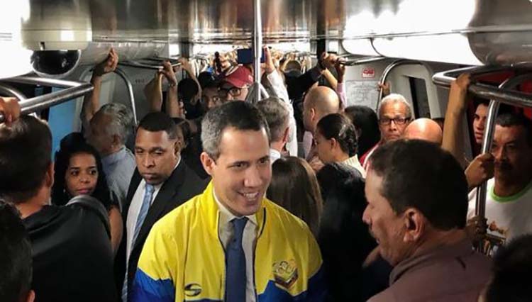 Guaidó sorprende a  Caracas al trasladarse al Capitolio Federal  en el Metro