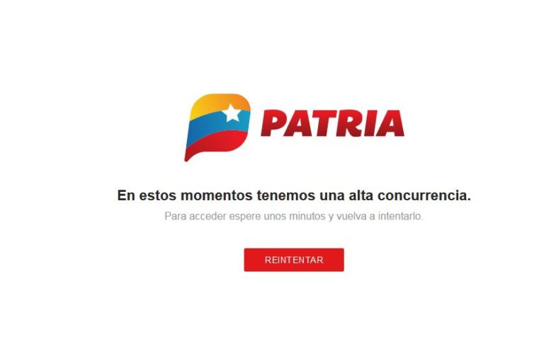 Reportan caída de la página Patria