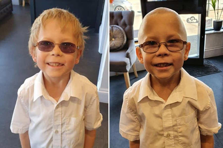 Niño  rapó su cabeza para solidarizarse con amigo que padece leucemia