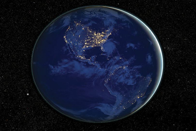 NASA muestra cómo se ve América desde el espacio iluminada por las luces de sus ciudades