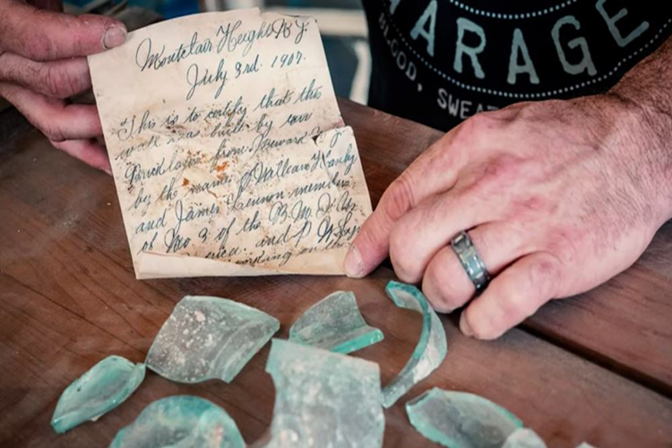 Obrero encontró en una pared una nota dejada allí hace 112 años