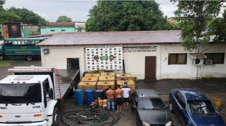 Más de dos mil litros de gasoil fueron incautados por la GNB en Táchira