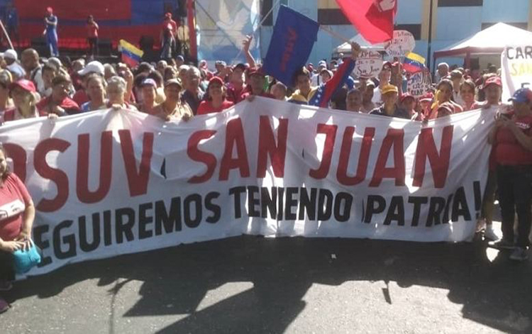 Inició Marcha de grupos afectos al chavismo en Caracas