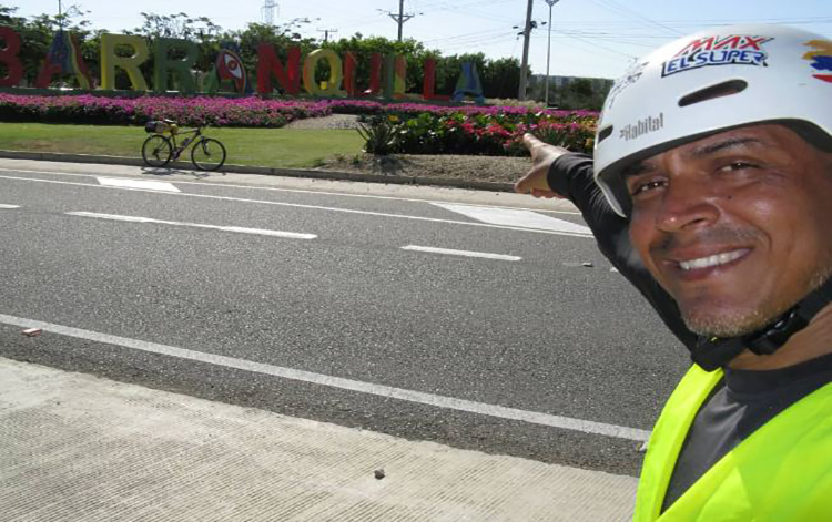 José Zambrano el pedalista que viajó de Barquisimeto a Barranquilla en bicicleta