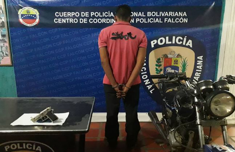 Motorizado es detenido por porte ilícito en La Vela