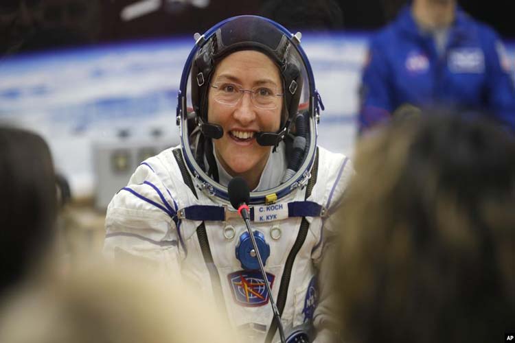 La astronauta Christina Koch regresa a la Tierra