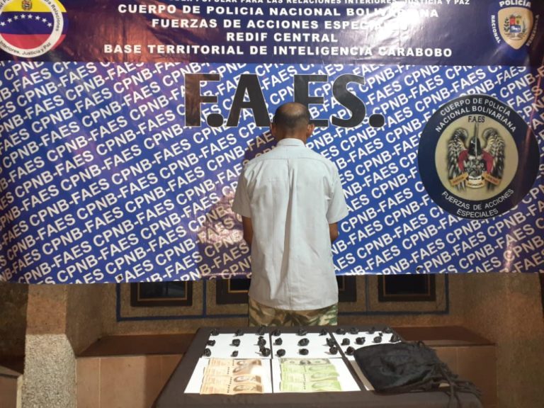 Faes Carabobo aprehendió a hombre con porciones de presunta droga