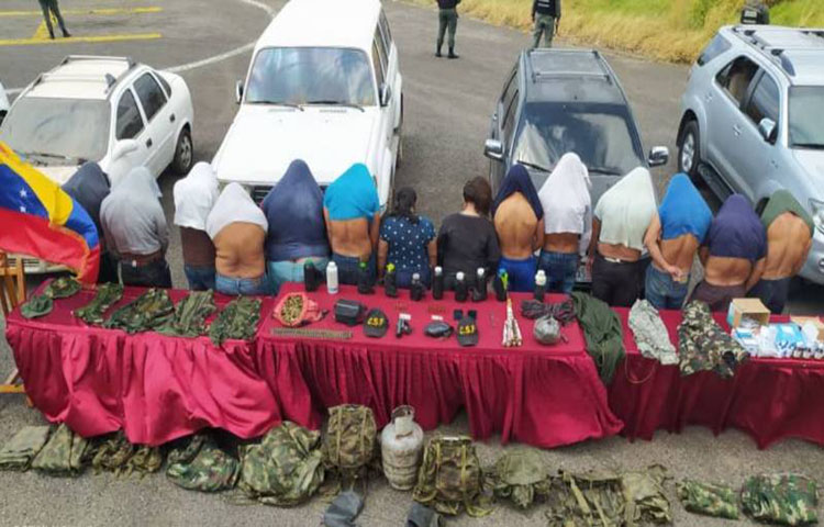 14 integrantes de Los Rastrojos fueron detenidos en Táchira