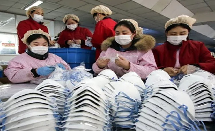 China construirá en seis días fabrica para producir mascarillas
