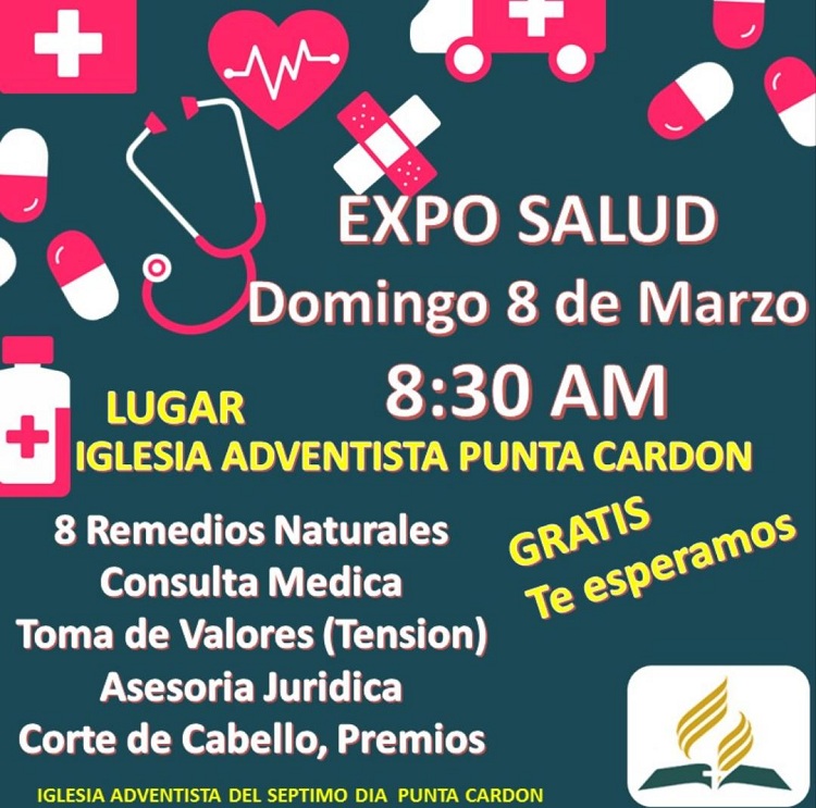 Iglesia Adventista de Punta Cardón realizará Expo Salud
