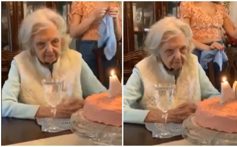 El inesperado deseo de una abuelita en su cumpleaños numero 94