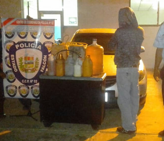 Punto Fijo: Lo pillaron hurtando gasolina en Estación de Servicio