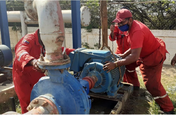 Hidrofalcón reactiva equipo en estación de bombeo de Yabuquiva