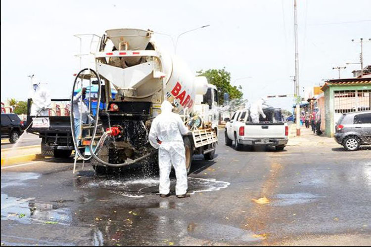 Realizan jornada de limpieza, ornato y desinfección en avenida principal de Antiguo Aeropuerto