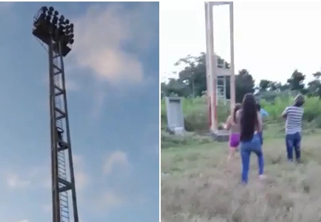 Adolescente embarazada intentó suicidarse lanzándose de una torre de iluminación