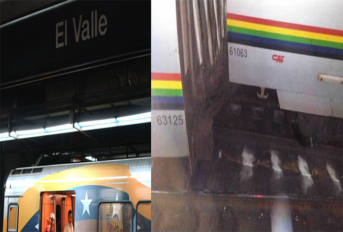 Tren del Metro de Caracas se descarriló en la línea 3 cerca de la estación El Valle