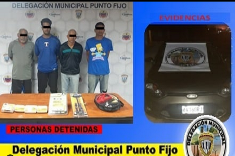 Cuatro detenidos por hurto en farmacia de Punto Fijo