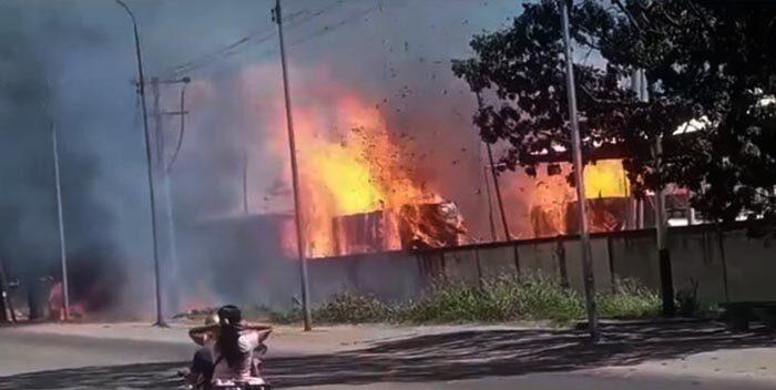 Se registró un incendio en fábrica de papeles Paveca