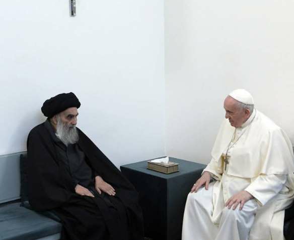 El Papa se reúne en Irak con el ayatolá Al Sistani para pedir la paz entre las religiones