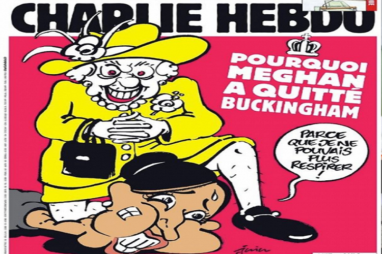 Indignación  por la parodia de ‘Charlie Hebdo’ sobre Isabel II encima de Meghan Markle