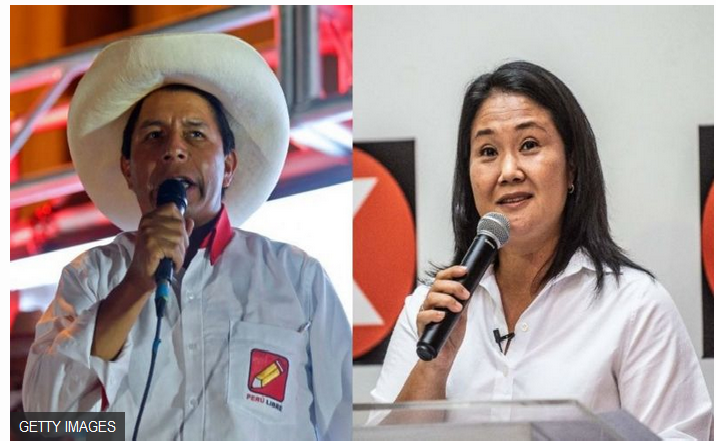 Perú: Pedro Castillo supera a Keiko Fujimori en la primera encuesta para el ballotage