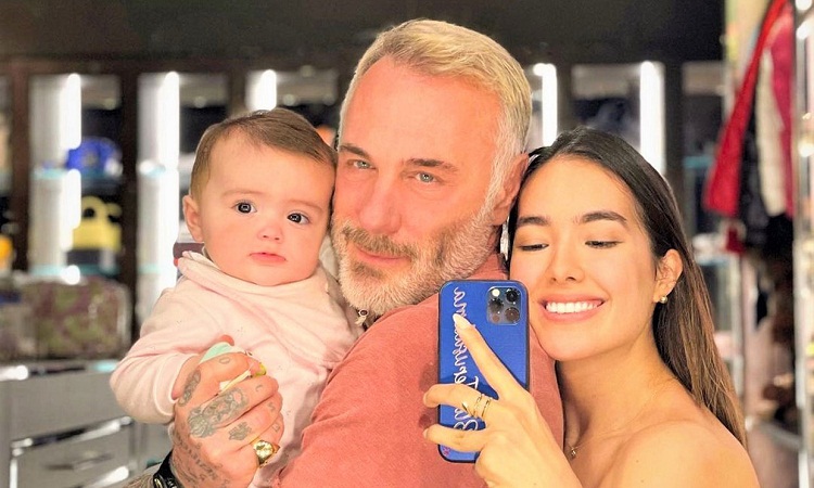 Gianluca Vacchi y Sharon comparten foto de su hija después de su cirugía de paladar hendido