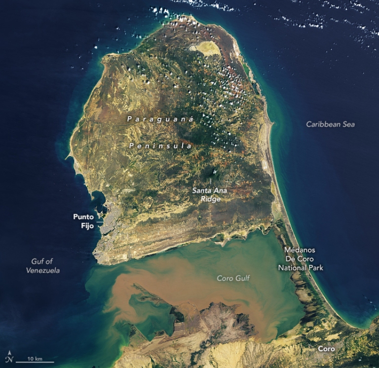 ¡Qué belleza! La impresionante imagen de Paraguaná que publicó la NASA